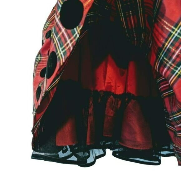 Girls Bonnie Baby Black Red Black Christmas Holiday Dress Toddler SIze 24M - Picture 3 of 3